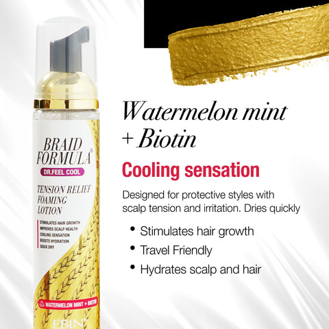 Dr. Feel Cool Tension Relief Foaming Lotion - Watermelon Mint + Biotin (100ML)