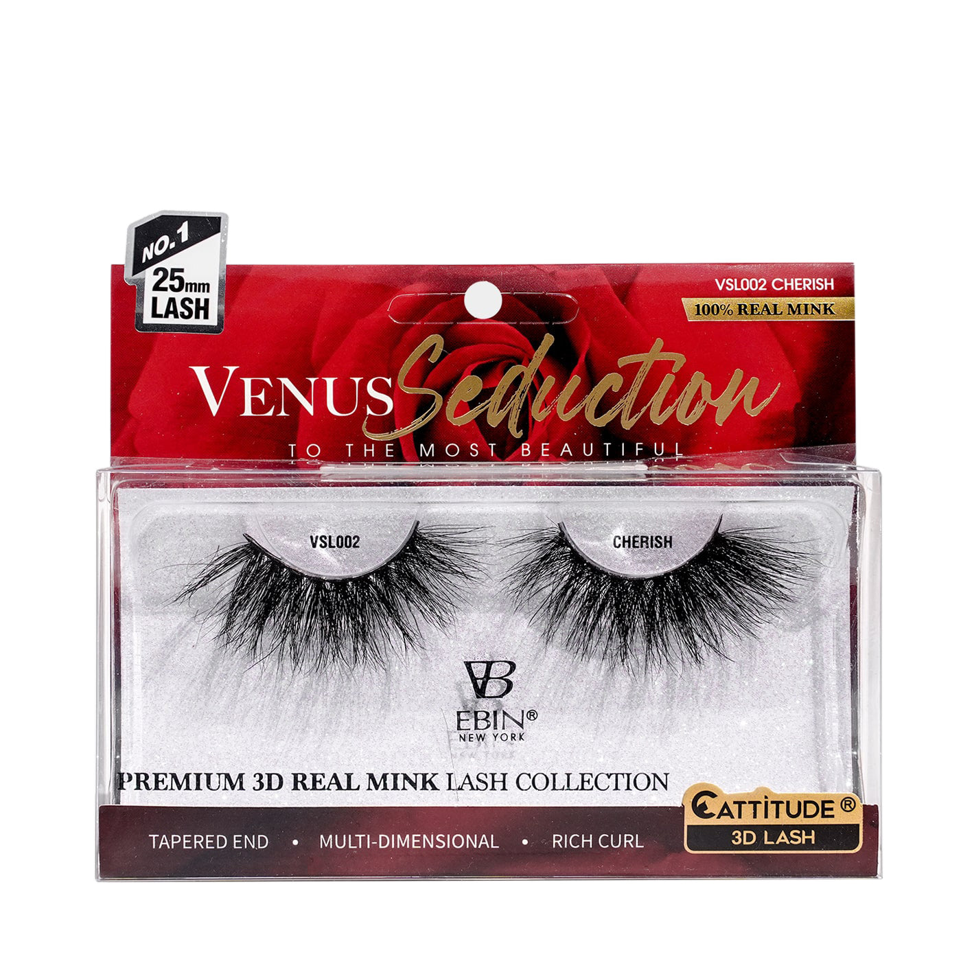 Venus Seduction 25mm Real Mink 3D Lashes - CHERISH – EBIN NEW YORK