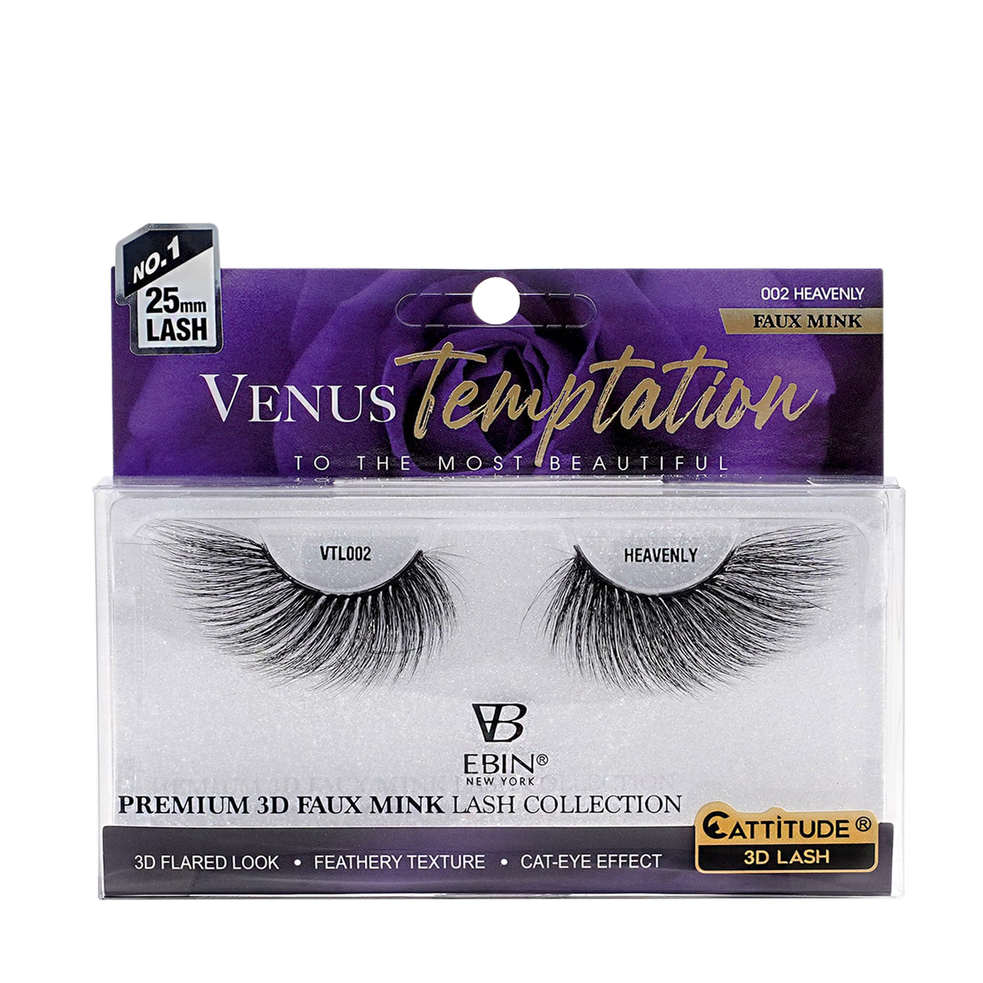 Venus Temptation 25mm Faux Mink 3D Lashes - HEAVENLY – EBIN NEW YORK