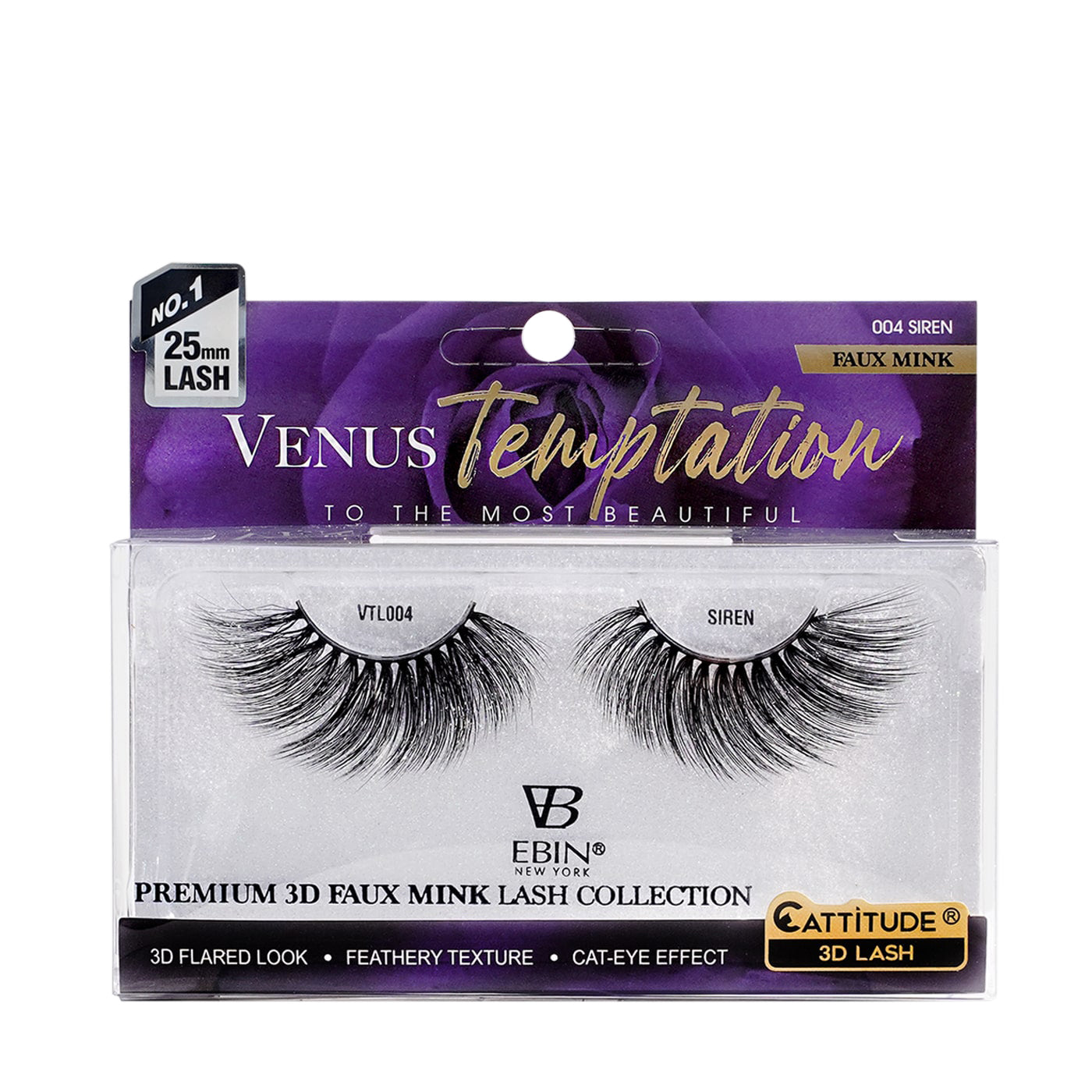 Venus Temptation 25mm Faux Mink 3D Lashes - SIREN – EBIN NEW YORK