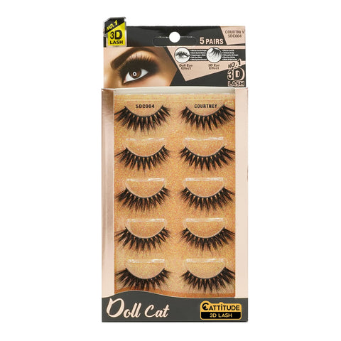 [5 Pairs] Doll Cat Lashes- Courtney