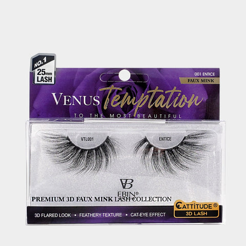 Venus Temptation 25mm Faux Mink 3D Lashes - ENTICE