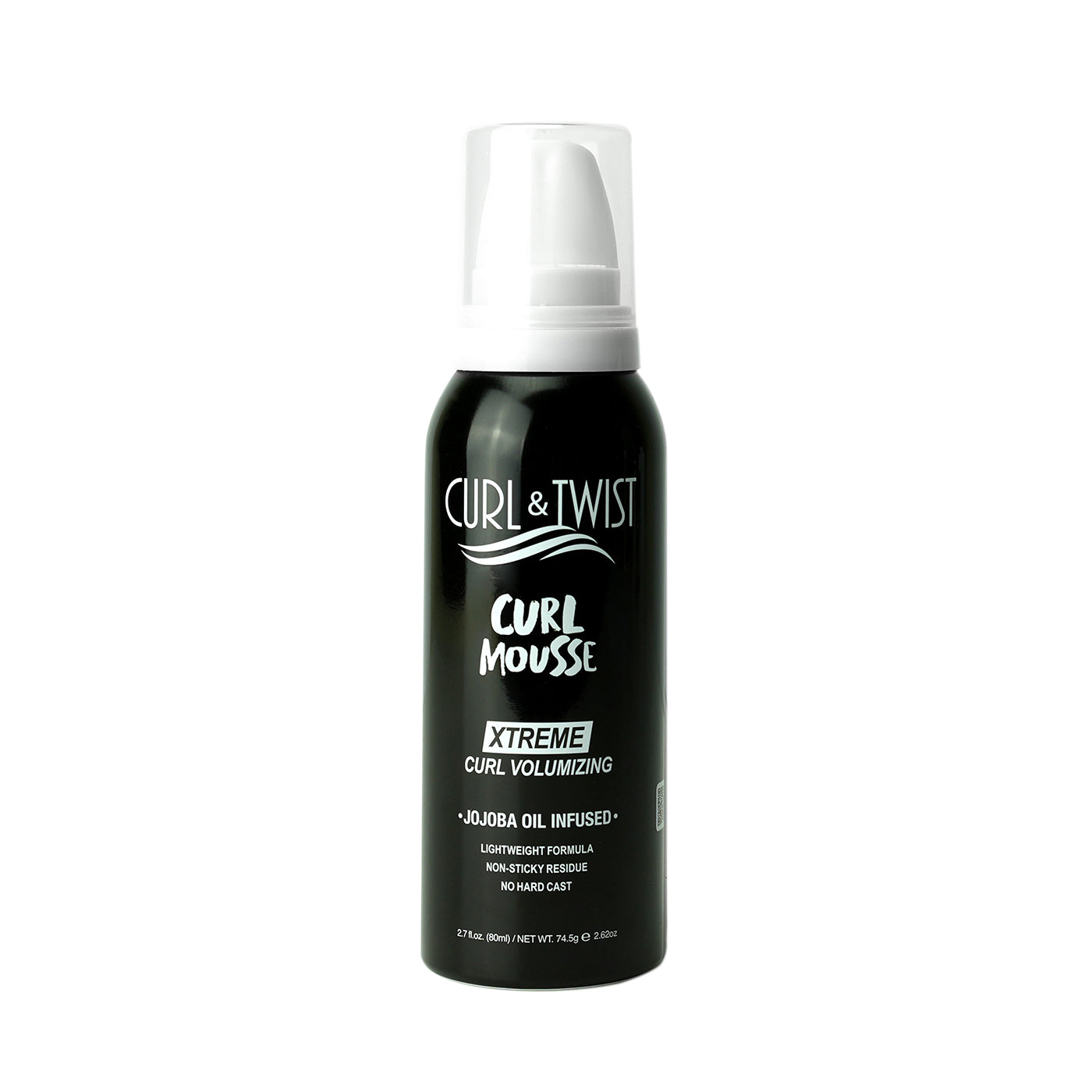EBIN Curl & Twist - CURL MOUSSE - XTREME - Curl Volumizing - JOJOBA OIL INFUSED - Alcohol Free 2.7 fl.oz (80ml)