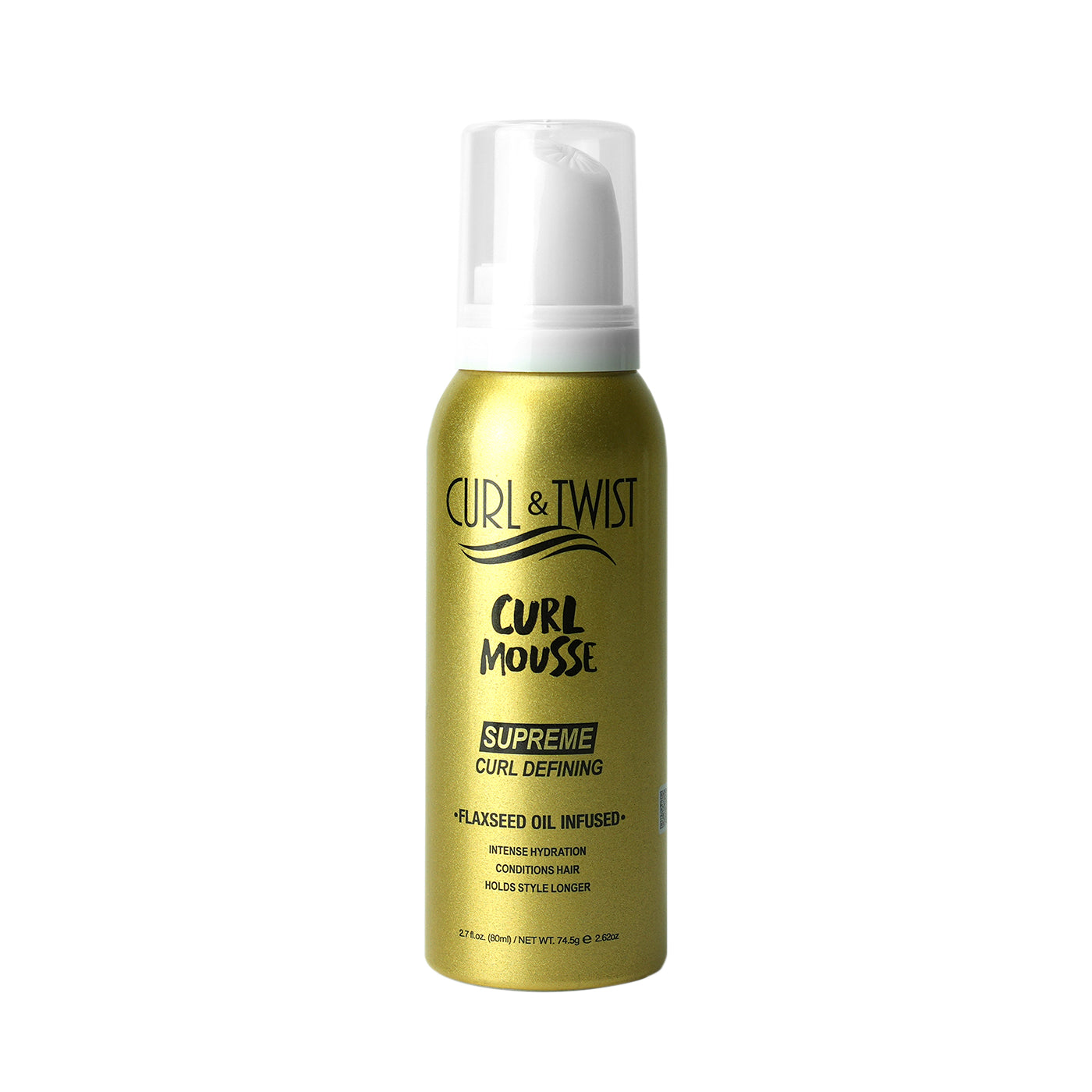 EBIN Curl & Twist - CURL MOUSSE - SUPREME - Curl Defining - FLAXSEED OIL INFUSED - Alcohol Free 2.7 fl.oz (80ml)