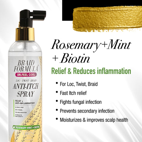 Dr. Feel Cool Anti-Itch Spray - Rosemary Mint + Biotin (250ML)