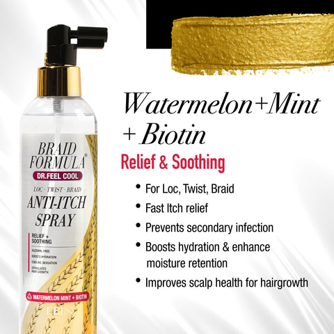 Dr. Feel Cool Anti-Itch Spray - Watermelon Mint + Biotin (250ML)