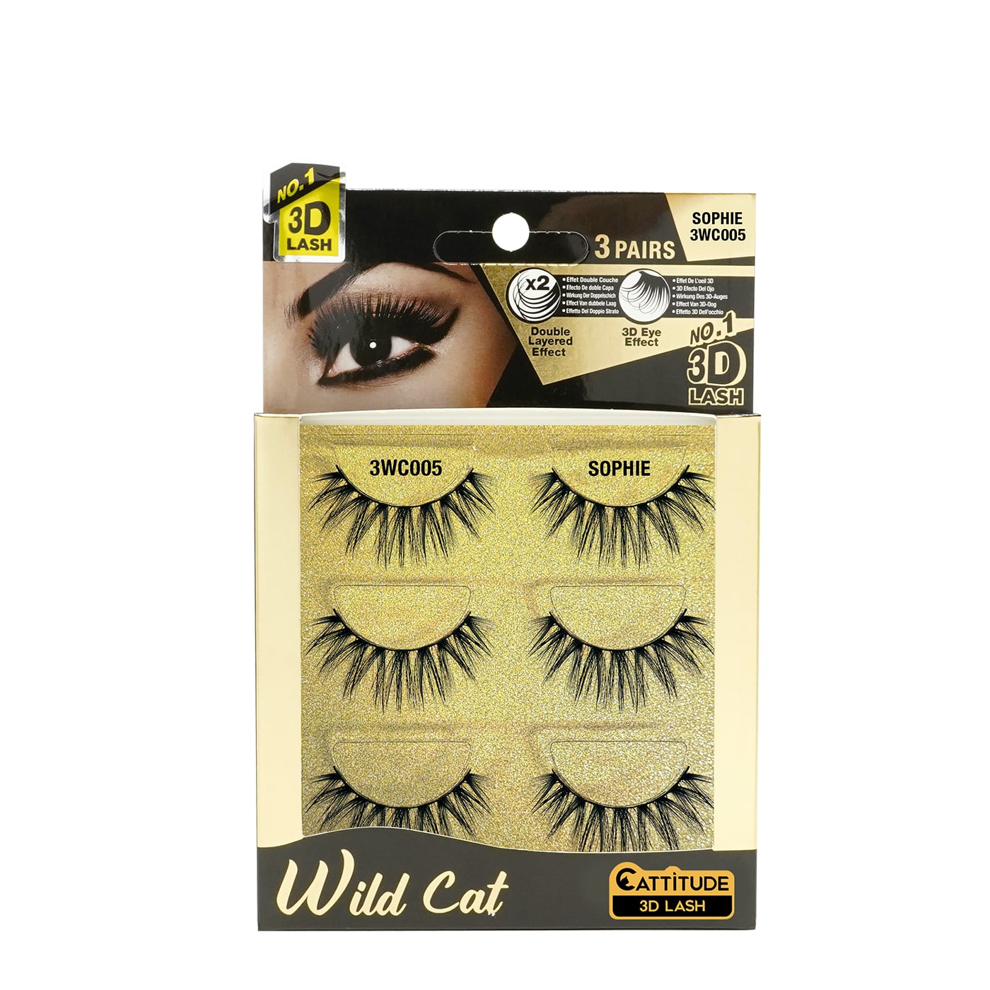 3 Pairs] Wild Cat Lashes- Sophie | EBIN NEW YORK
