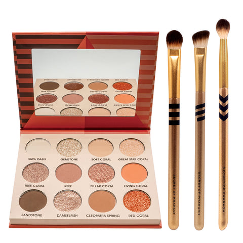 Secret of Pharaoh 12 shades Eye Shadow Palette & Brush Kit