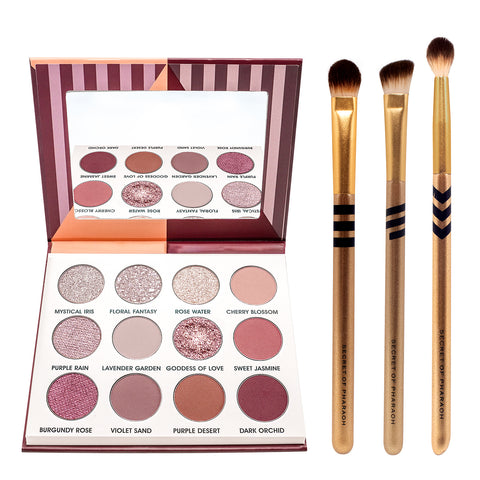 Secret of Pharaoh 12 shades Eye Shadow Palette & Brush Kit