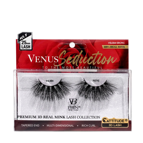 Venus Seduction 25mm Real Mink 3D Lashes - EROTIC