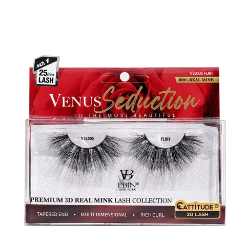 Venus Seduction 25mm Real Mink 3D Lashes - FLIRT