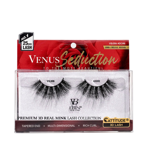 Venus Seduction 25mm Real Mink 3D Lashes - ADORE