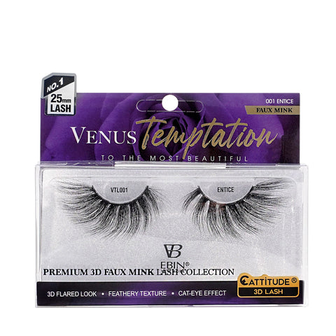 Venus Temptation 25mm Faux Mink 3D Lashes - ENTICE