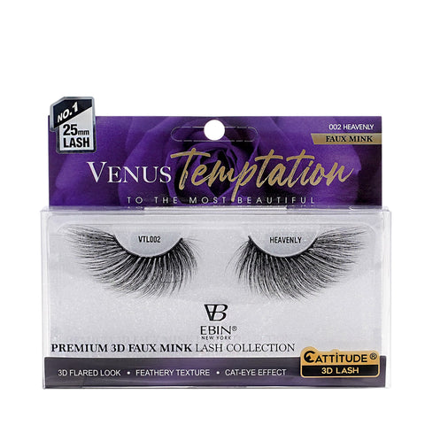 Venus Temptation 25mm Faux Mink 3D Lashes - HEAVENLY
