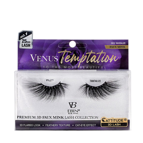 Venus Temptation 25mm Faux Mink 3D Lashes - TANTALIZE