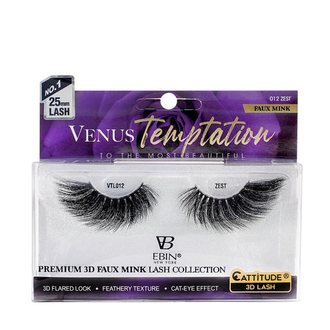 Venus Temptation 25mm Faux Mink 3D Lashes - ZEST