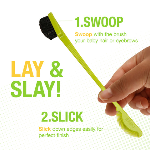 24hour Edge Tamer Brush - Swine Bristle (Black)