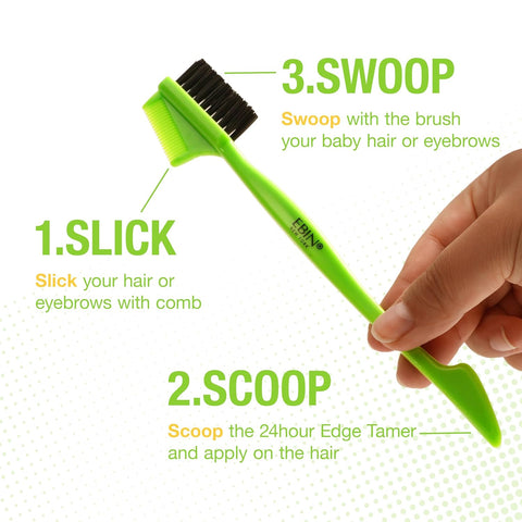 24hour Edge Tamer 3-IN-1 Brush & Comb