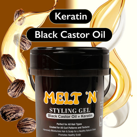 MELT'N Styling Gel - Black Castor Oil + Keratin