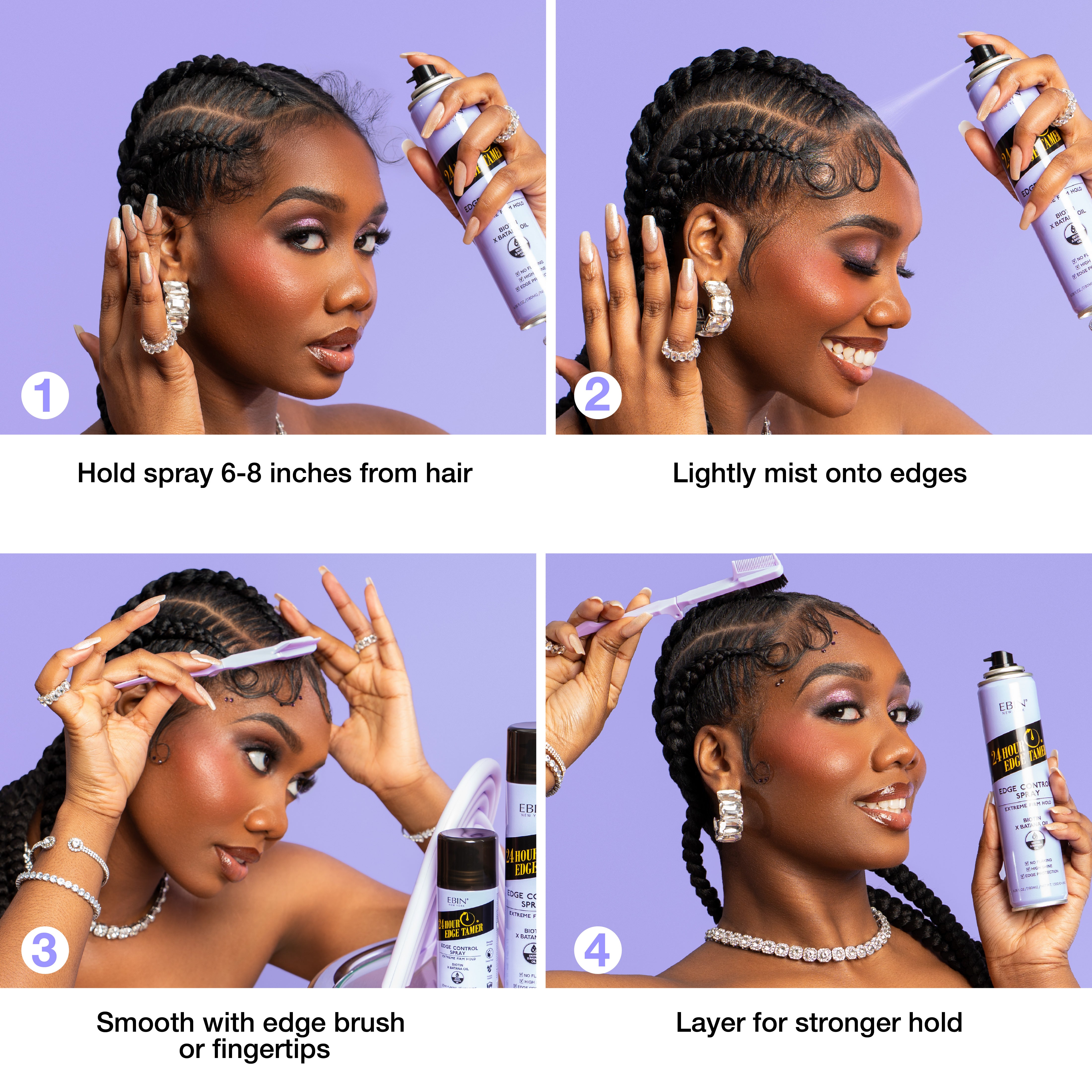 24 Hour Edge Tamer - Edge Control Spray (Extreme Firm Hold) | EBIN