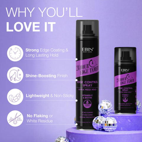 24 Hour Edge Tamer - Edge Control Spray (Extra Mega Hold) - EBIN NEW YORK