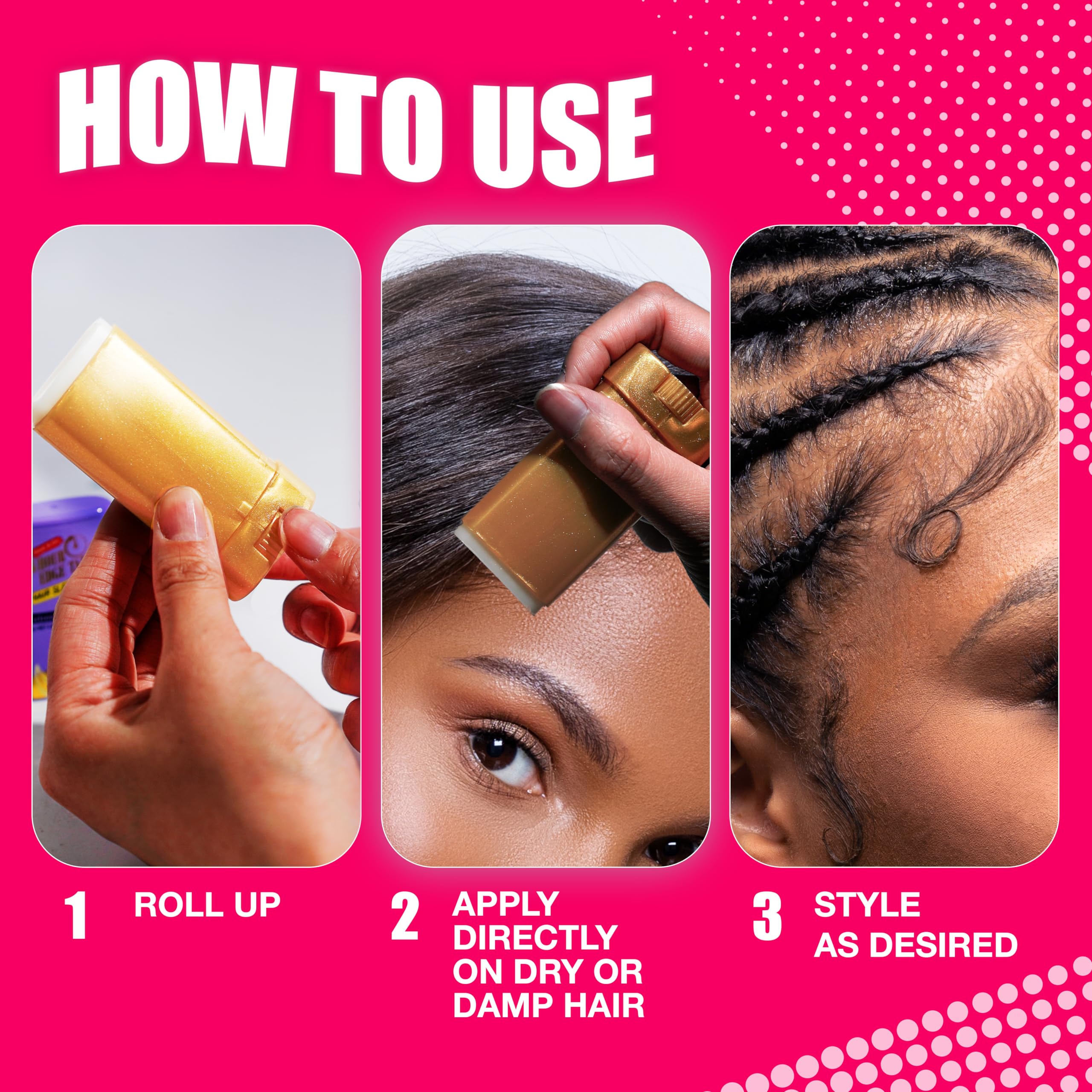 24 Hour Edge Tamer Sleek Hair Wax Stick - Strawberry | EBIN NEW YORK