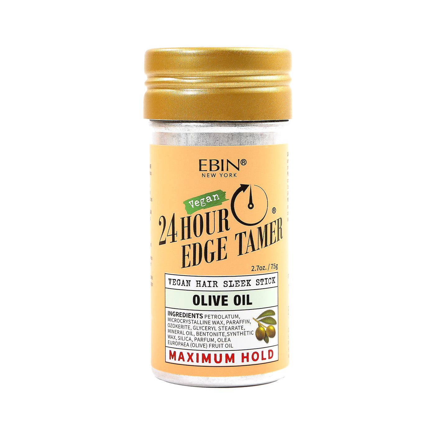 EBIN 24-HR EDGE TAMER - Vegan Hair Sleek Stick - Maximum Hold - OLIVE OIL 2.7oz (75g)