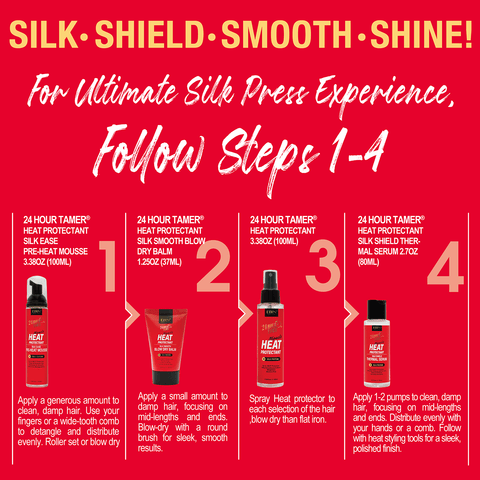 24 Hour Tamer Heat Protectant Silk Press Kit