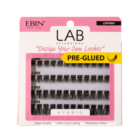 LAB EXTENSIONS DIY Cluster Lashes - Hybrid (Pre-glued) - EBIN NEW YORK