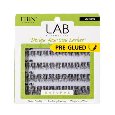 LAB EXTENSIONS DIY Cluster Lashes - Natural (Pre-glued) - EBIN NEW YORK