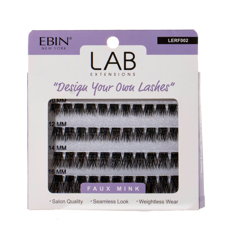 LAB EXTENSIONS DIY Cluster Lashes - Faux Mink - EBIN NEW YORK