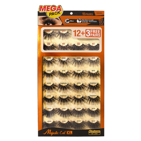 15 PAIRS MEGA LASH - MAJESTIC CAT
