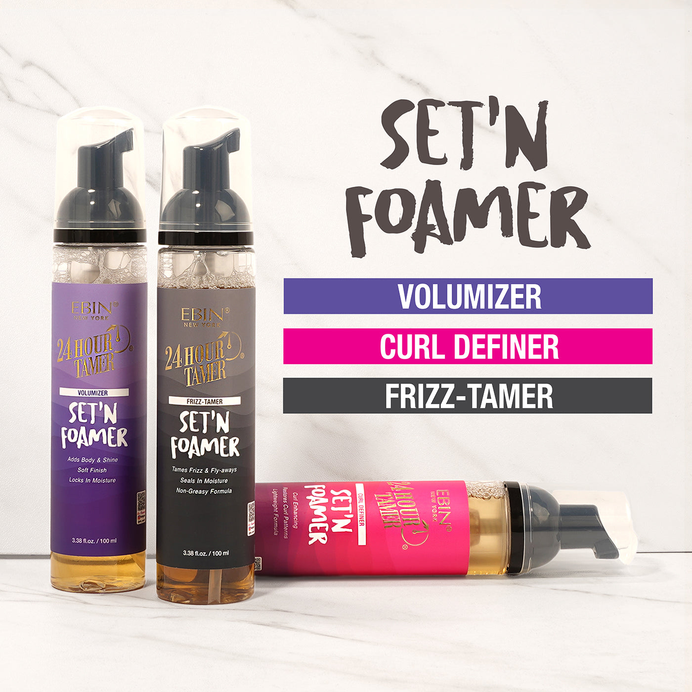 24 Hour Tamer Set'N Foamer - Frizz Tamer – EBIN NEW YORK