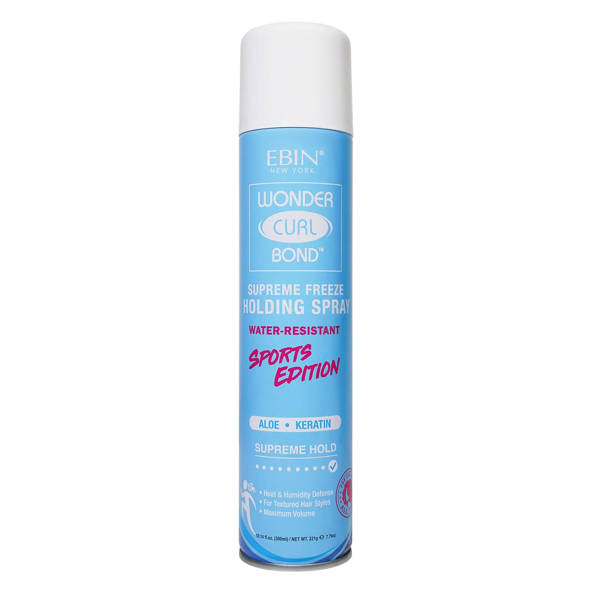EBIN Wonder Curl Bond - SUPREME FREEZE Holding Spray - Water Resistant (Sports Edition) 10.14 fl oz