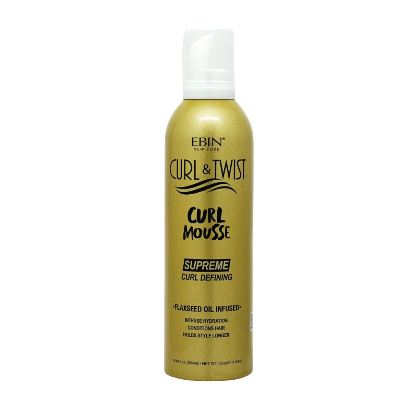 EBIN Curl & Twist - CURL MOUSSE - SUPREME - Curl Defining - FLAXSEED OIL INFUSED - Alcohol Free 12.49 fl.oz (354ml)