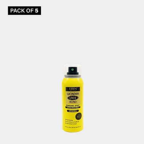 Wonder Lace Bond Wig Adhesive Spray 5 Pack - Extra Mega Hold (2.7oz/ 80ml)