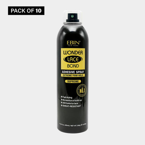 Wonder Lace Bond Wig Adhesive Spray 10 Pack - Supreme (14.2oz/ 420ml)