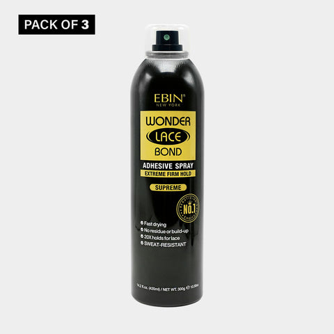 Wonder Lace Bond Wig Adhesive Spray 3 Pack - Supreme (14.2oz/ 420ml)